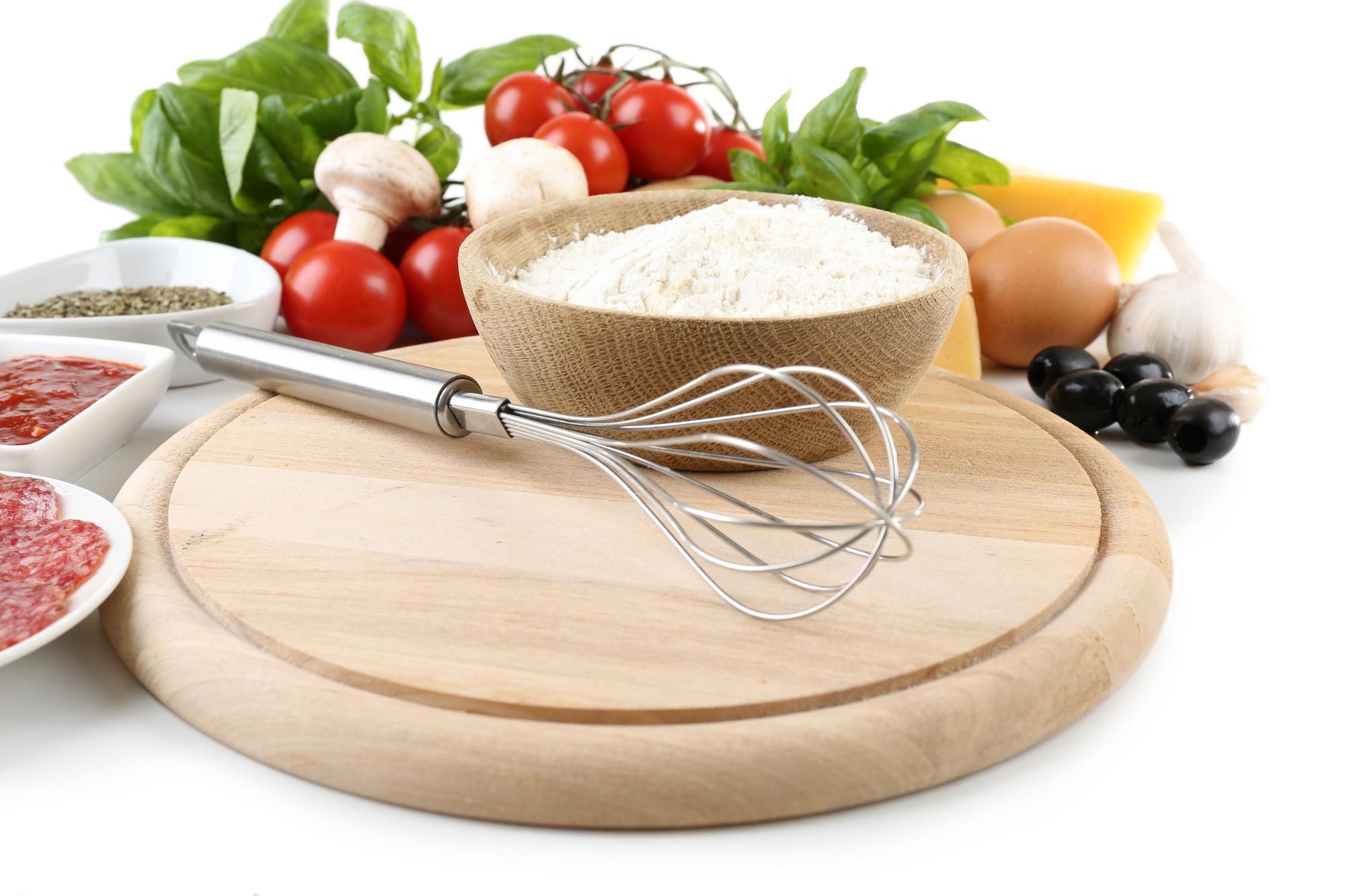 Feature kitchen scene with ingredients on counter